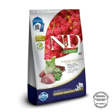 Racao N-D Quinoa Caes Adultos Digestion Cordeiro com selo 13
